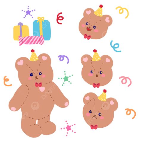 Korean Bear Stickers PNG Image, Korean Bear Stickers, Cute Bear, Korean Bear, Bear Stickers PNG ...