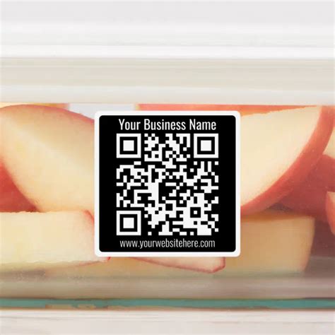 Business Name or other info & Customizable QR Code Labels | Zazzle