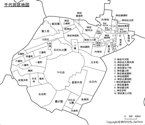 東京都：千代田区地図 - 旅行のとも、ZenTech