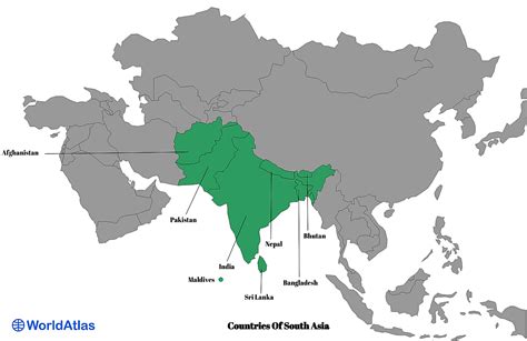 Large Map of Asia, Easy to Read and Printable