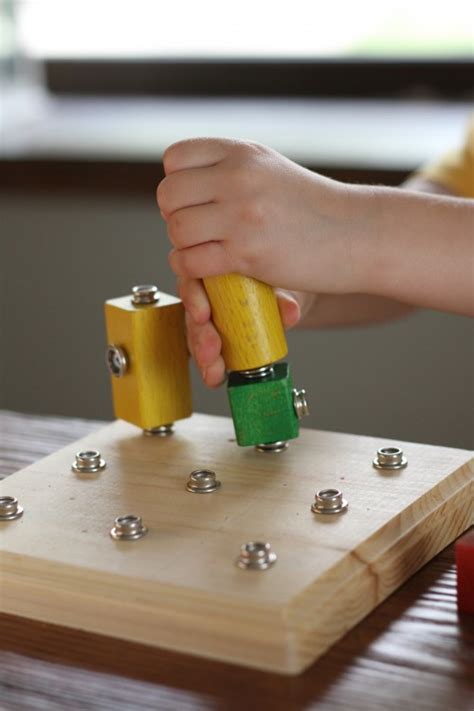 DIY Wooden Snap Blocks - Perfect for Improving Fine Motor Skills