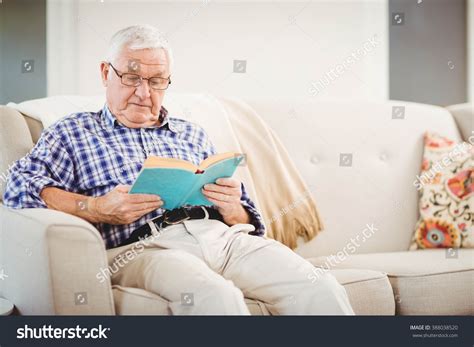 Senior Man Sitting On Sofa Reading Stock Photo 388038520 | Shutterstock