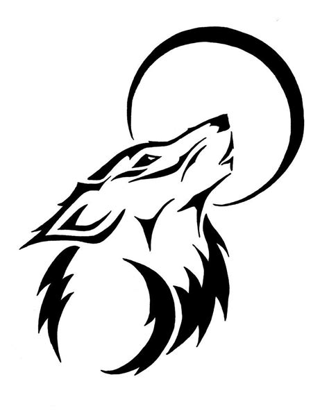 Tribal Howling Wolf | Tribal drawings, Tribal wolf tattoo, Wolf tattoo design