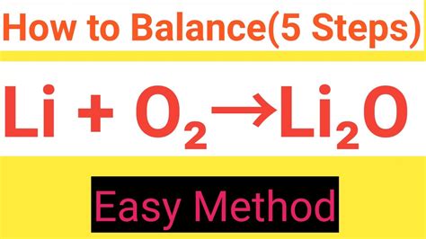 Lithium Oxide Formula, How To Balance Li O2 Li2o Lithium Oxygen Gas Youtube : Lithium oxide ...