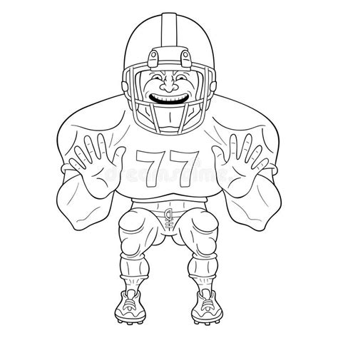 Football Player Lineman Vector Cartoon Stock Illustrations – 7 Football Player Lineman Vector ...