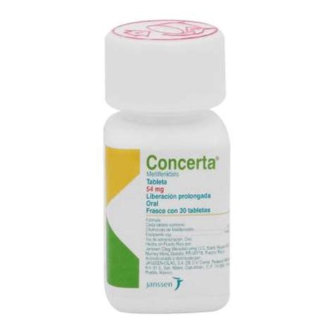 Concerta 54 mg 30 tabletas | Walmart