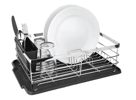 Cuisinart 3-piece Stainless Steel Dish Drying Rack, Set includes Wire Dish Drying Rack, Utensil ...