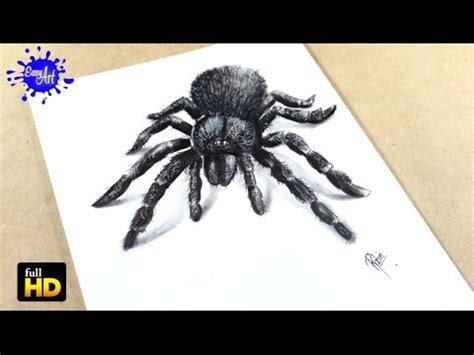 How to draw Spider 3D / Como dibujar araña 3D - YouTube