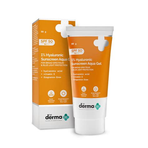 Buy The Derma Co 1% Hyaluronic Sunscreen SPF 50 Aqua Gel Online