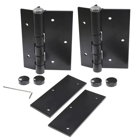 Plum Fittings Pair of Aluminum Black 5" Self-Closing Fence Gate Hinges (Black) - Walmart.com