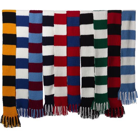 Striped Football / Rugby Scarf Kit - Knitting Pattern & Wool (Various ...