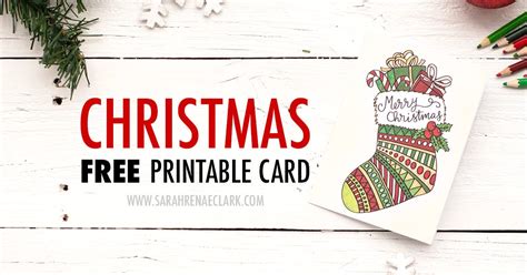 Free Christmas Card | Printable Template (Coloring Page Christmas Card)