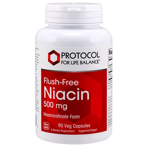 Niacin 500 mg - Protocol for Life Balance