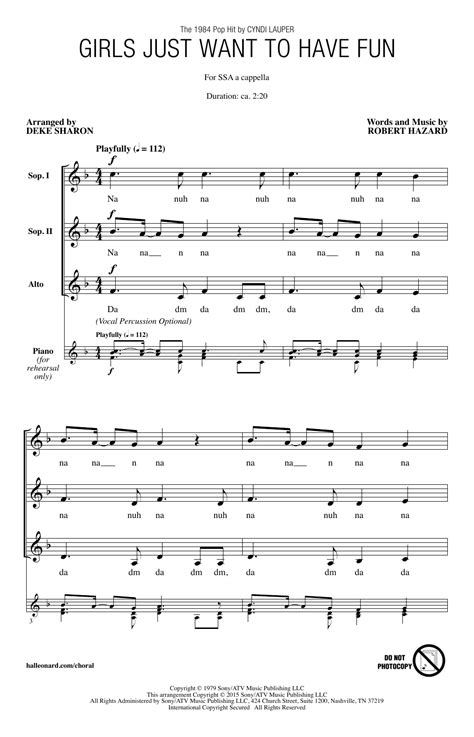 Girls Just Want To Have Fun | Sheet Music Direct