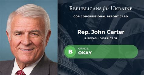 John Carter - GOP Legislator Profile - Republicans For Ukraine