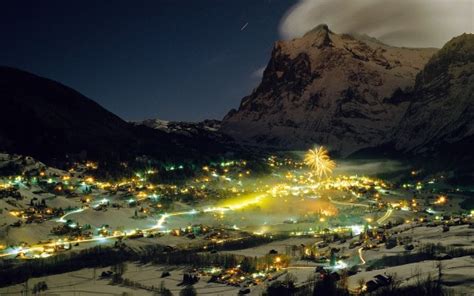 Grindelwald Switzerland at night - Photorator