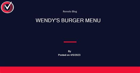 Wendy's Burgers - Wendys-Menu.net