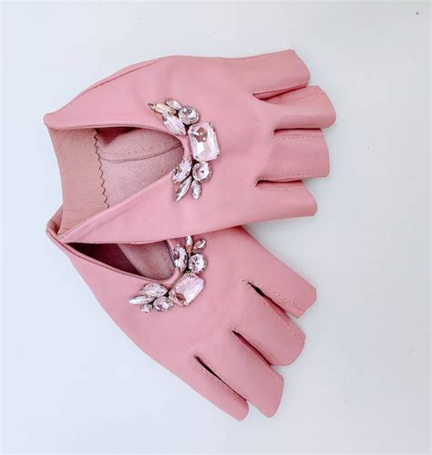 Women's Pink Leather Driving Opera Gloves - Etsy