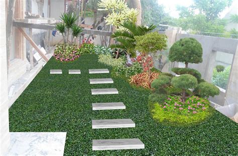 Minimalist Front Garden Design Ideas | Halamanku Halamanmu