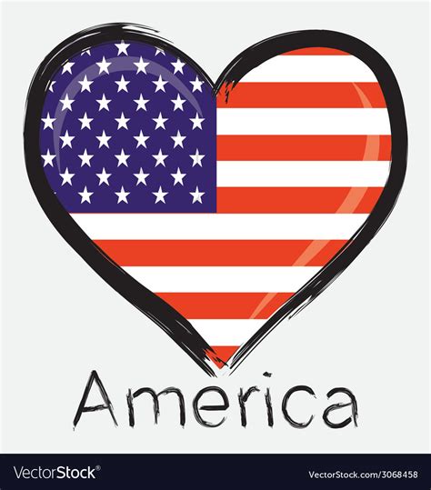 Love america flag Royalty Free Vector Image - VectorStock