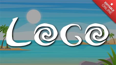 Logo | Moana Font | Text Effect Generator