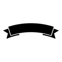 Ribbon banner Advertising banner icon outline black color vector illustration flat style image ...