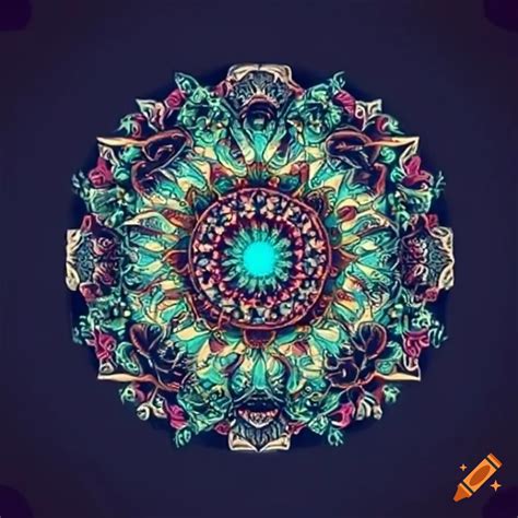 Beautiful mandala artwork on Craiyon