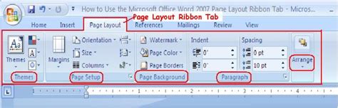 How to Use the Microsoft Office Word 2007 Page Layout Ribbon Tab - HubPages