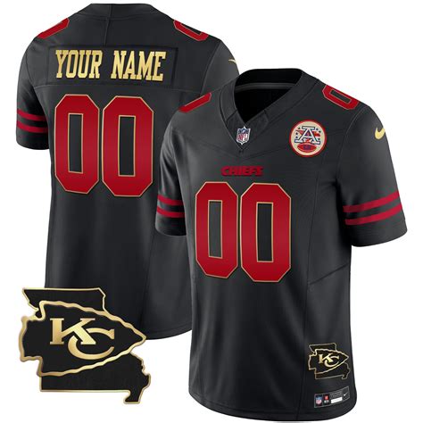 Chiefs Missouri Patch Vapor Limited Custom Jersey – All Stitched ...