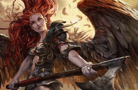 Red head angel fantasy warrior Fantasy Artwork, Fantasy Art Angels ...