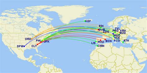 American Airlines Flights To Europe Map - Dorine Jessamine