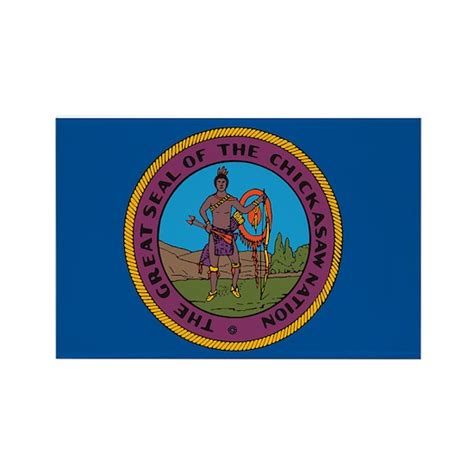 Chickasaw Flag Rectangle Magnet by Coats of Arms, National Flags ...