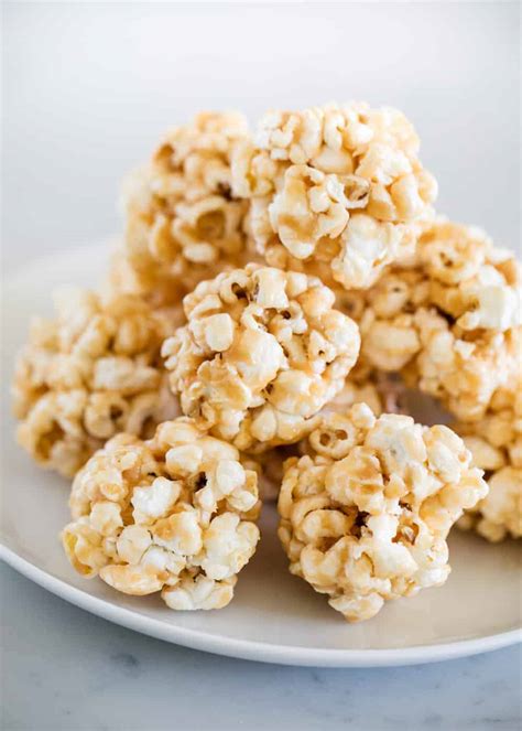 EASY Caramel Popcorn Balls (made in the microwave!) - I Heart Naptime