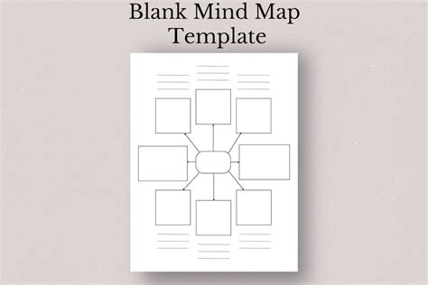 Printable Mind Map Template, Concept Map Template, Blank Mind Map, Blank Study Notes, Mind Map ...