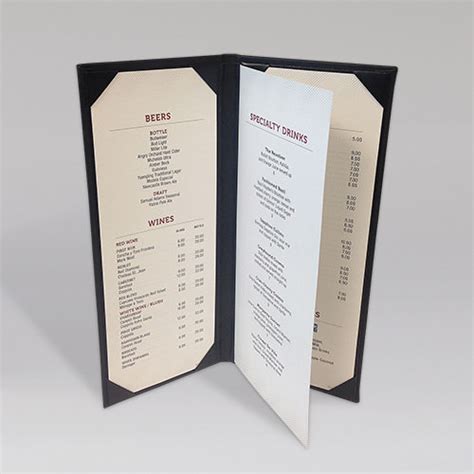 Menu Folders | Delmar Slim Menu Cover | MenuMasters.net