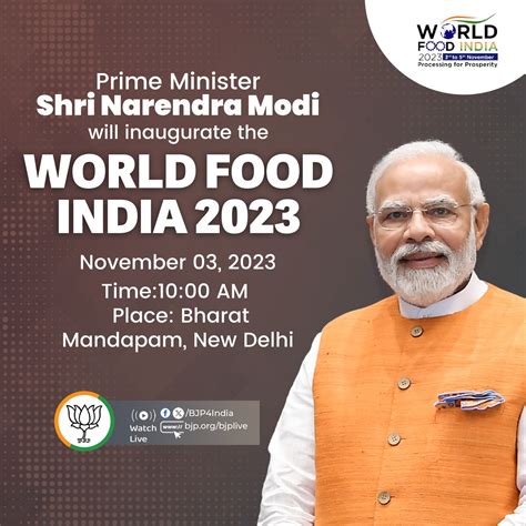 Prime Minister Shri Narendra Modi will inaugurate the World Food India ...