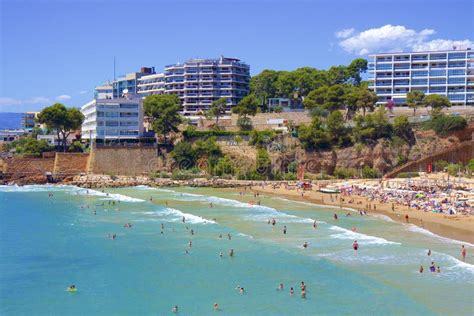 Beaches of Salou, Spain editorial stock image. Image of europe - 151647439