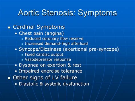 Aortic Stenosis Symptoms And Stages