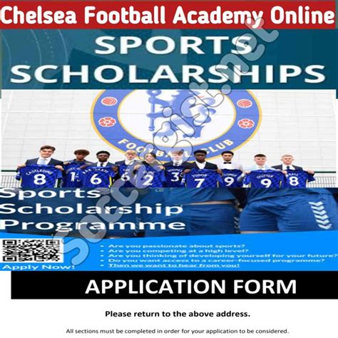 How to apply for Chelsea football Club scholarship trials online ...