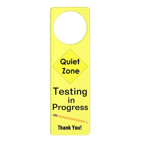 Testing in Progress Door Hanger | Zazzle