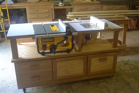 Mobile Table Saw Station Build For Dewalt Dw745 Free Plans ...