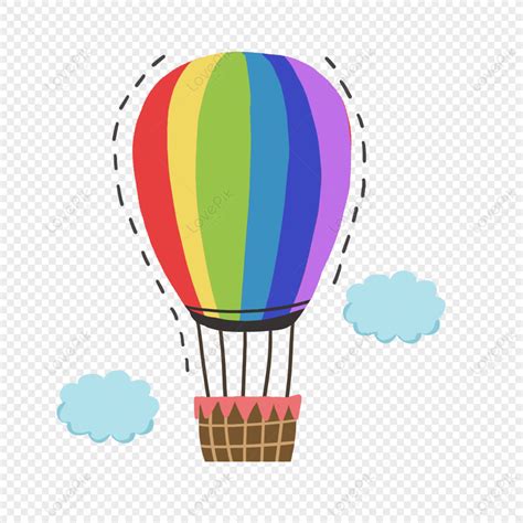 Colorful Hand Drawn Cartoon Hot Air Balloon PNG Picture And Clipart ...