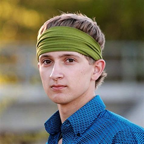 Men's Green 5" Wide Sport Wrap Headband, 4 Sizes *** Details can be found by clicking on the ...