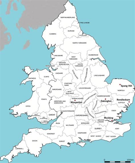 Wall Map Of England And Wales - Image to u