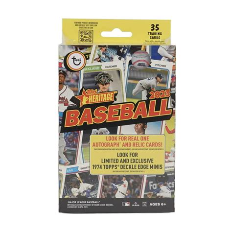 2023 Topps Heritage MLB Baseball Trading Cards Hanger Box - Walmart.com