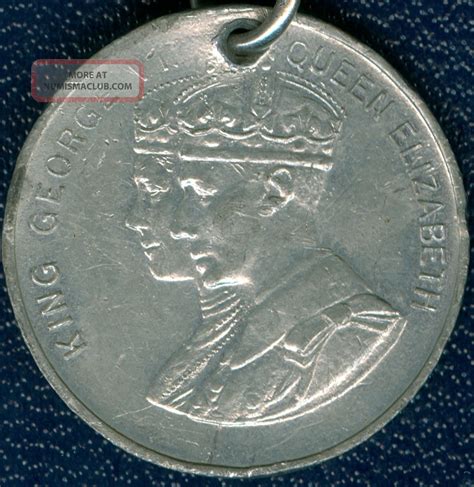 1937 King George Vi Coronation Medal, Small Version With Ribbon