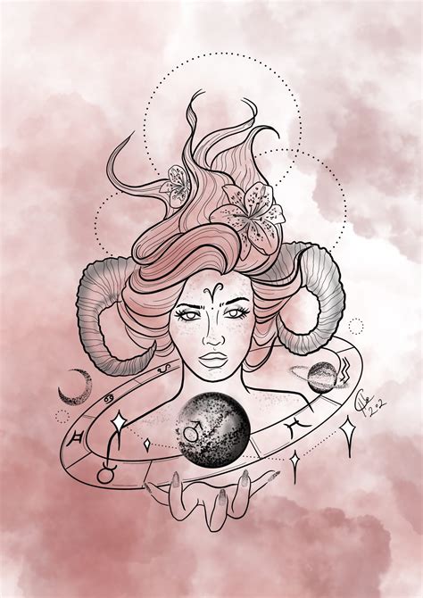 Aries Goddess Print – Hummingbird Ink Studio