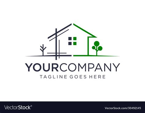 Home renovation logo design concept Royalty Free Vector