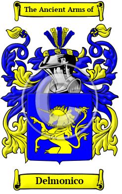 Delmonico Name Meaning, Family History, Family Crest & Coats of Arms