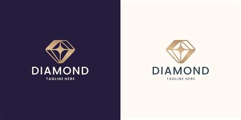 Premium Vector | Symbol of diamond gem logo template with light concept ...